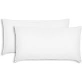 Pillow Filling Cushion 50 x 90 cm Pack of 2 Microfibre Fabric Feather-Made in Spain &ndash; Soft and Voluminous Siliconised Fibre,