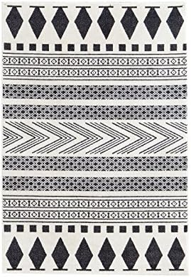 DECORHAN Tailor-Made Turkish Handmade Black And White Round Living Room Coffee Table Sofa Carpet Ethnic Style Bedroom Bedside Blanket, Photographed - To Send The Door Mat, Rectangular 1.6X2 M 3