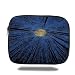 Produktbild Tablet Bag for Ipad air 2/3/4/mini 9.7 inch,Forest Home Decor,Full Moon Illumination in Woods Star Night Heavenly Lunar Treetops Up Space Art,Blue