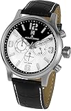 Jacques Lemans Herren-Armbanduhr XL Porto Chronograph Quarz Leder 1-1792B