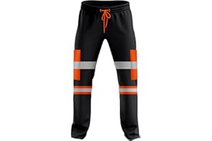 MYMIXTRENDZ Mens Hi Vis High Visibility Two Tone Jogging Trousers Bottoms Reflective Tape Cuffed Workwear Joggers