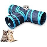 [Gesponsert]Katzenspielzeug Katzentunnel, Berennis Klappbar 3-Wege-Spiel Tunnel mit Knistern Papier und Spaß ball für Kaninchen Hasen Katze Hunde und Kleintiere Haustier