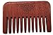 Wooden Beard Comb - Natural Wood Pocket Beard Comb with Real Hand Stitched Leather Pouch - Ideal for Male Beard Grooming