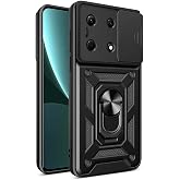 Aksesuarcim İnfinix Note 30 4G ile Uyumlu Kılıfı Silikon Stand Y&uuml;z&uuml;kl&uuml; Ara&ccedil; Tutucu Mıknatıslı Darbe ve Kamera Korumalı Tank S