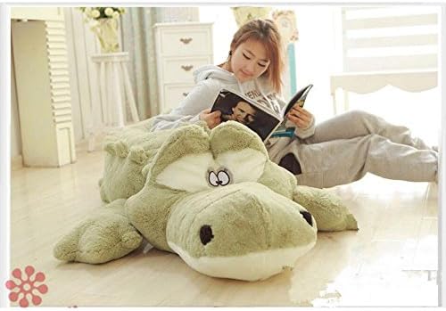 Annco Wonderful Gift Cute Animal Pillow Soft Huge Stuffed Plush Crocodile Toy (63'', Green)