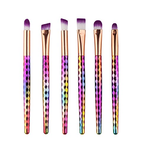 Vovotrade ❤❤ 6Pcs bunte Kosmetik Augenbraue Lidschatten Pinsel Make-up Pinsel Sets Kits Tools
