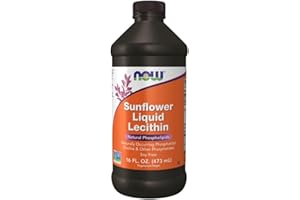 Now Foods, Liquid Sunflower Lecithin (Lecitina di Girasole Liquida), Vegana, 473 ml, Testato in Laboratorio, Senza Soia, Senza Glutine, Non OGM