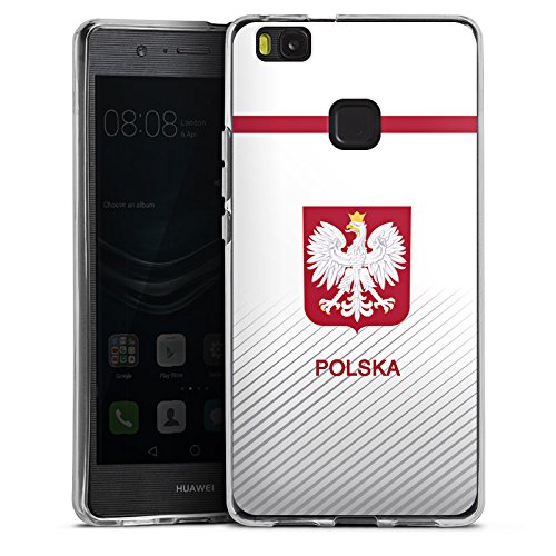 Huawei P9 Lite (2016) Silikon Hülle Case Schutzhülle Polen EM Trikot Fußball Europameisterschaft