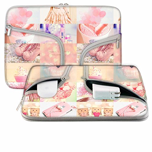 Learn To Love Yourself 8 bis 21,8 cm Laptop Hülle Sleeve Case mit Reißverschluss und 2 integrierten Taschen für Ladegerät und Maus - 2