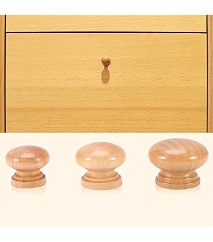 8 Boutons De Tiroir En Bois – 33x28mm, Poignées Rondes Avec Vis, Marque Uxcell