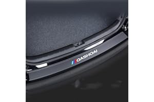 HOMINY Car Carbon Fiber Rear Bumper Protector Car Trunk Scratch Guard Sill Plate, for Nissan Qashqai J12 2022 2023 Accessories