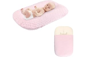 ‎HAOKAINI Haokaini Neugeborenen Liege Kissen Abdeckung Abnehmbare Schutzhülle Weichen Minky Dot Baby Liege Kissen Abdeckung für Neugeborene Mädchen Und Jungen