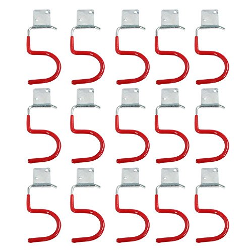 Yahee 15 Stück Gerätehalter Wandhalterung Werkzeughalter Stielhalter Geräteleiste S Form inkl. Schrauben