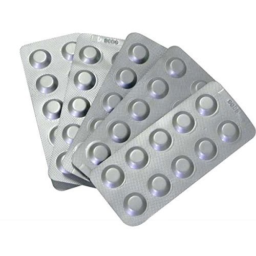 Nachfüllpack Elektronischer Pooltester von BAYROL | insg. 60 Tabletten | 20x DPD No. 1, 10x DPD No. 3, 10x Phenol Rot, 10x CyA-Test + 10 Alka-M - 2
