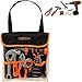 Produktbild Black+Decker Kinder Stoff-Werkzeugtasche mit 4 Werkzeugen und Akkuschrauber: Tasche Spielzeug Kinder Werkzeug für Kinderwerkbank