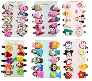 MANODHRUVA 10 Clips Mix Designs Girlish Hair Clips Set Baby Hairpin for Kids Girls Toddler Barrettes Hair Accessories, Total 10 Hair Clips