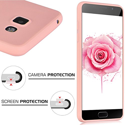 Funda Samsung A5 2016  CaseLover Ultra Delgado Suave TPU Carcasa para Samsung Galaxy A5 2016 A510  5 2 Pulgadas  Flexible Silicona Parachoques Gel Ara  azos Absorbente Resistante Goma Mate Opaco Amortigua Golpes Protectiva Caso con L  piz   ptico - Rosado