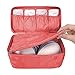 Produktbild KONKY Multifunktions Unterwäsche Damen BH Aufbewahrungstasche Speicher Organisator Wasserdichte Bewegliche Reißverschluss Beutel Kosmetische Verfassungs Wäsche Toilettenartikel Spielraum Beutel mit Handgriff, Rosa