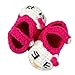 Eleery Lovely Baby Newborn Infant Girls Hello Kitty Handmade Crochet Knit Socks Booties Sandals Toddler Prewalker Shoes 0-12 months (Rose Red)
