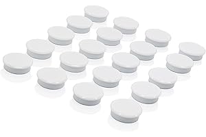 ZDZBLX Fridge Magnets, 20Pcs Magnets Strong Magnet Small Magnets Whiteboard Magnets, Mini Magnets Heavy Duty Round Magnets, Cute Fridge Magnets for Adults, for Whiteboard, Fridge, Notice board (White)