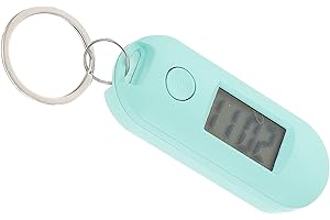 Gatuida Ring Keychain Taschenuhr Clip Auf: Digitale Elektronische Uhr LED Leuchtende Rucksackuhr Schlüsselanh?nger für Kinder Student Test Home Office Outdoor- Gebrauch Grün Gürteltasche