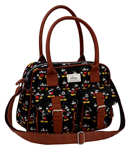 Disney Classic Mickey Moving Sac bandoulière, 33 cm, Noir (Negro)