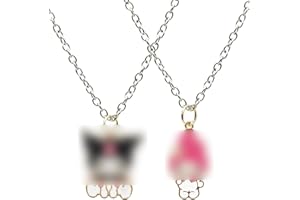 TOMICY Collana Set,2 Pezzi Collana Bambina,Collana con Ciondolo,Kids Catena,Ciondolo di Ragazza Carina in Lega, Regalo di Festa per Ragazza, Regalo per Bambini
