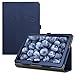 Produktbild kwmobile Hülle für Huawei MediaPad T3 10 - Tabletcover Slim Case Tablet Schutzhülle - Smart Cover Tabletcase Ranken Schmetterling Design Dunkelblau