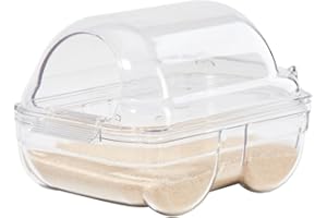TOKAYIFE Salle Bain Hamster, Toilette Salle Bains Sable Hamster pour Petit Animal Hamster Gerbill Souris Lemming Nains (XS)