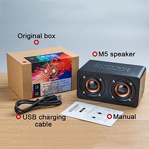KTLEU 10W Holz Lautsprecher Bluetooth 4.2 Lautsprecher mit 12 Stunden Laufzeit HiFi Sound Effekte (Schwarz) reviews KTLEU 10W Holz Lautsprecher Bluetooth 4.2 Lautsprecher mit 12 Stunden Laufzeit HiFi Sound Effekte (Schwarz)