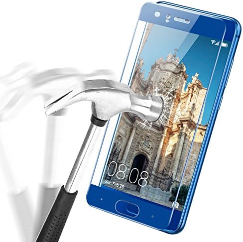 Huawei Honor 9 Protective Glass, APICI 3D edges 9H Hard Tempered Glass Screen Protector Film Tempered Glass Screen Protector for Huawei Honor 9- Full Coverage, Tempered Glass Screen Protector, Anti scratches (Blue)