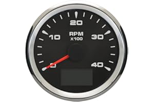 ELING Contagiri impermeabile 0-4000 giri/min per auto camion barca yacht con retroilluminazione a 8 colori 85 mm