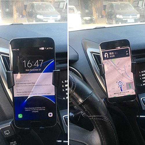 Caricatore Auto Wireless, AOSANG Qi auto ricarica dock Mount Air Vent Phone Holder per iPhone 8/8 Plus/Samsung Galaxy Note 8/S8/S8 x +/S7/S6 Edge +/Note 5 e tutti i telefoni Qi Enable
