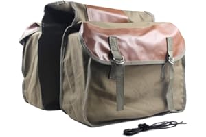 Lidzopas Bolsas de sillín de lona para moto, de gran capacidad, laterales para herramientas, universales para Dirt Bike, Scooter, Powersports