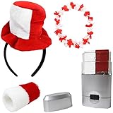 Größe: Hawaiikette: ca. 110 cm Umfang, Mini Zylinder: Onesize, Schweißband: Onesize