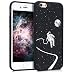 Produktbild kwmobile Hülle für Apple iPhone 6/6S - Backcover Case Handy Schutzhülle Kunststoff - Hardcase Cover Astronaut Mond Design Weiß Schwarz