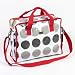 Fun and Funky Two Tone Grey Spot Red Trim