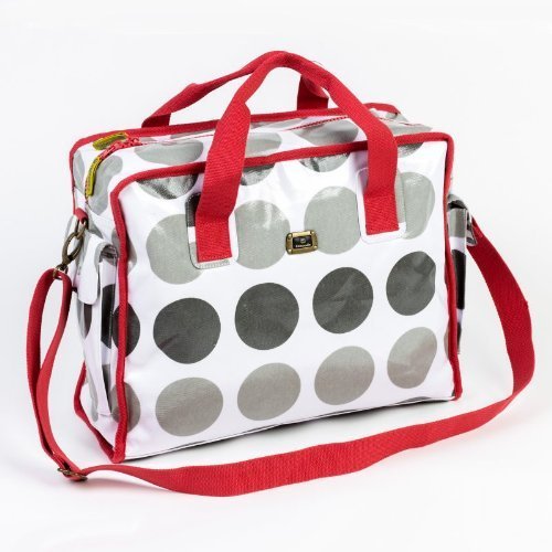 Fun and Funky Two Tone Grey Spot Red Trim