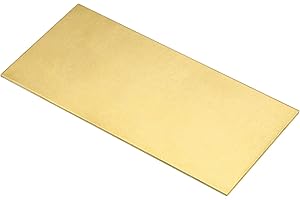 TA-VIGOR 1Pcs H62 Brass Sheet, 100mm x 50mm x 2mm Metal Sheet Brass Plates for DIY Crafts, Electrical, Repairs, Industry