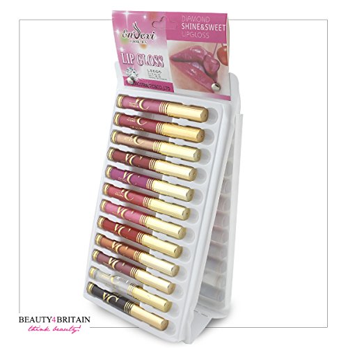24 x LIPGLOSS SET 12 VERSCHIEDENE SCHATTEN DISPLAY GROSSHANDLE - 3