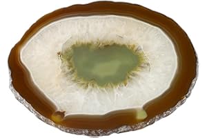 Erliway 1 Piece Agate Slices 2 Inch Geode Agate Light Table Discs Natural Healing Crystals Geode Agate Stones for Home Room DIY Jewelry Decorations