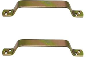 HEGAPRO Torgriff Schiebetorgriff Türgriff aus Metall Handgriff Ziehgriff robust Griff 200x20x4,0 mm universell einsetzbar gelb verzinkt 2 Stück
