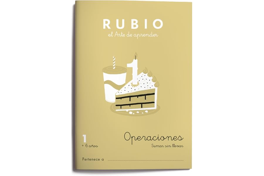 Cuaderno Operaciones 1 | RUBIO | Sumas sin llevar. +6 años | 9788485109500
