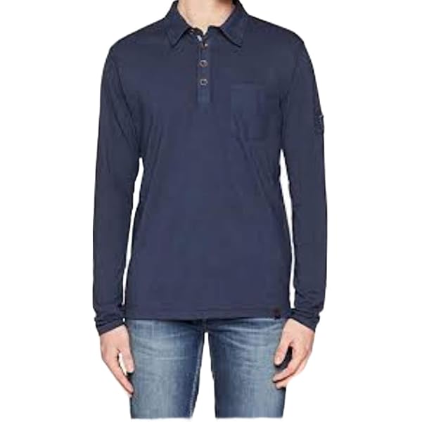Front Row Classic Rugby Shirt - Long Sleeve, Surf Blue/White Stripe, Size XL (Chest 43-45") - View #3