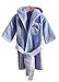 Kid's Dressing Gown Baby hooded Bathrobe, Panda blue, cuddle soft, Oeko Tex Standard 100, 100% cotton (80)