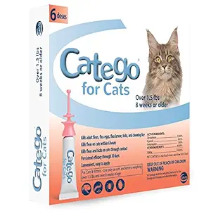 Catego Flea and Tick Control for Cats (6 Pack), 1.5 lb/One Size