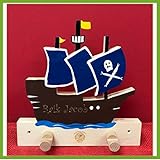 Piratenschiff Garderobe für Namens Gravur