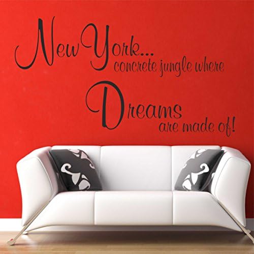 New York Concrete Jungle Wall Sticker Bedroom Kitchen Decal Vinyl Art B44 (1050mm x 580mm)