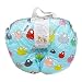 Unique 4 in 1 Premium Cotton Nursing Pillow with FREE Mini Pillow and Baby Harness (Blue)