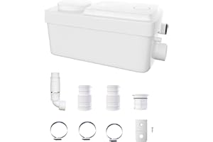 HOCANFLO 300W Broyeur sanitaire Pompe à déchets silencieuse, Pompe de relevage Douche équipée de 2 entrées 1 sortie, FLO-300 Pro
